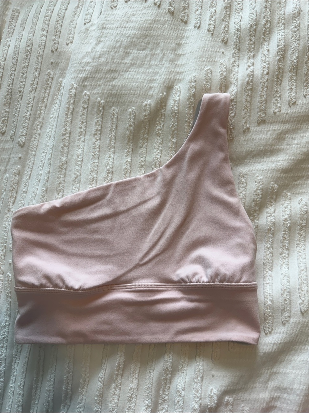 lululemon athletica One-Shoulder Soft Pink Sports Bra